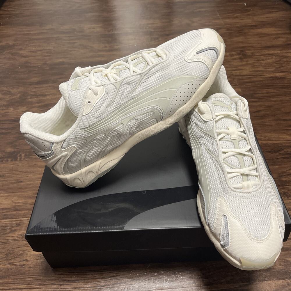 Puma Inhale Reflective Men's Size 12 Warm White Frosted Ivory Shoes 401779 01